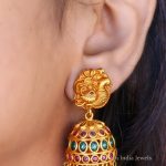 Gold Plated Peacock Design Jhumkas