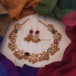 Floral Design Navarathna Necklace (2)