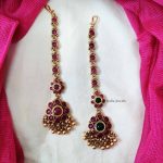 Golden Beads Floral Maang Tikka (2)