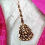 Golden Beads Lakshmi Maang Tikka (3)