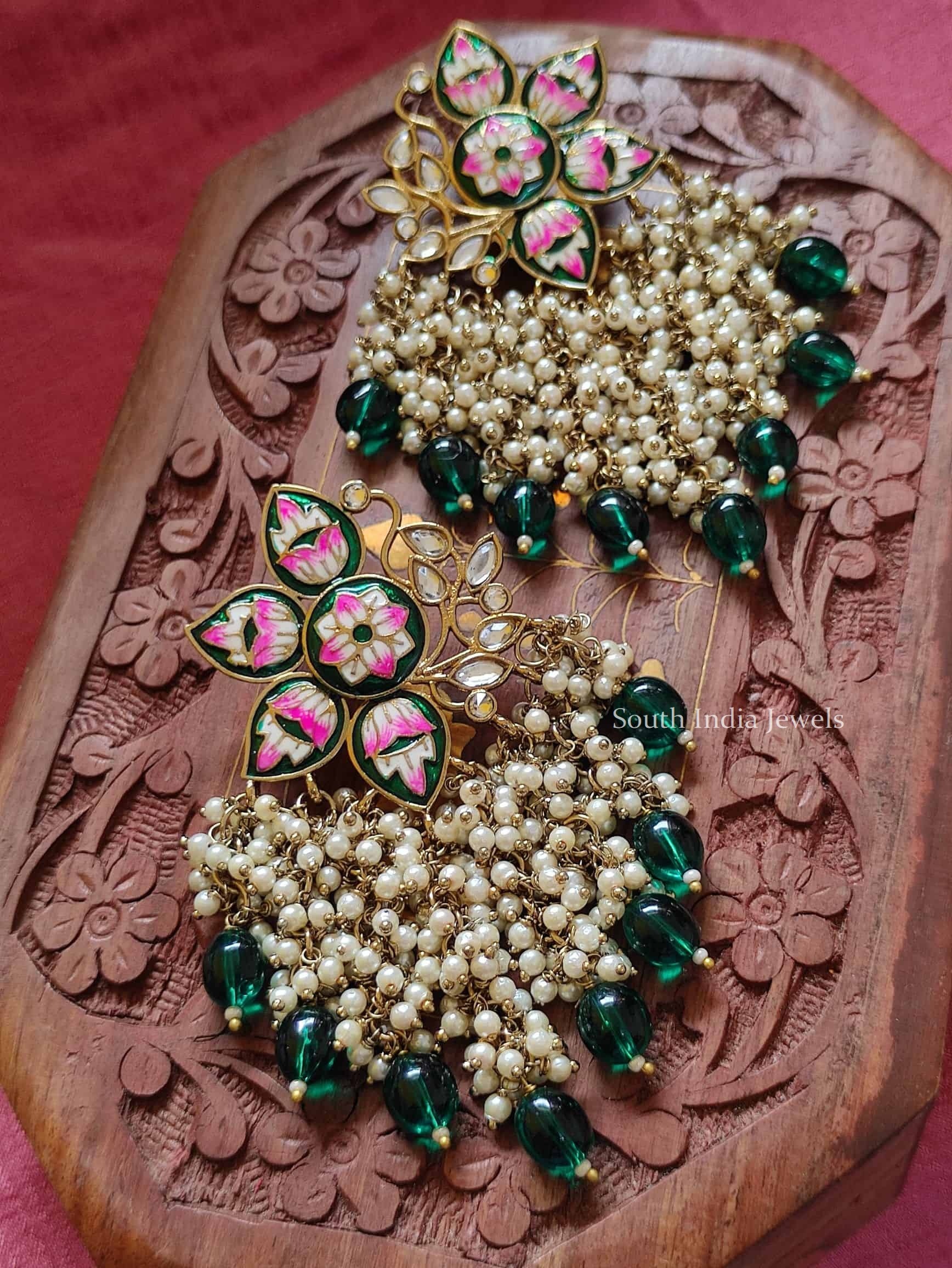 Hand Painted Meenakari Earrings (4)