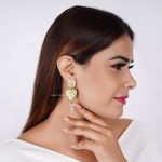 Heart Design Kundan Earrings (2)