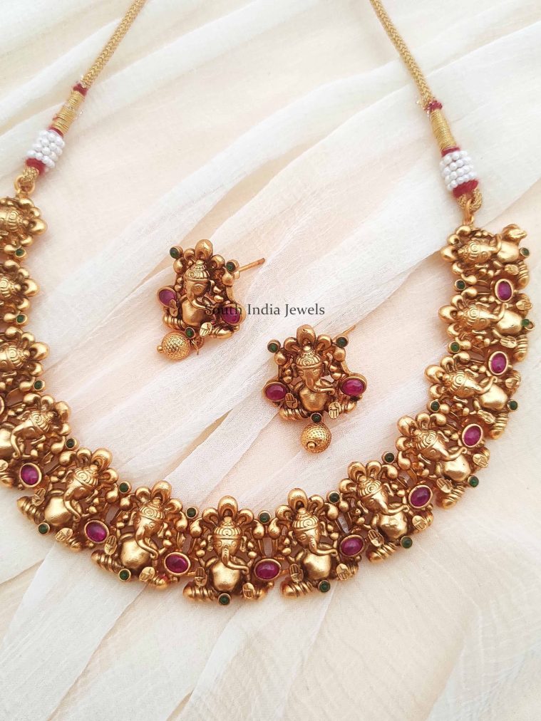 Imitation Ganesh Design Necklace