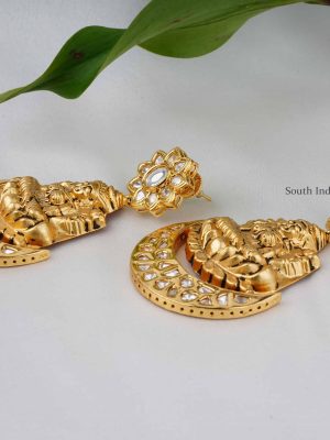 Lakshmi Design Kundan Long Earrings (2)