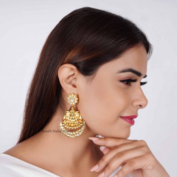 Lakshmi Design Kundan Long Earrings (3)