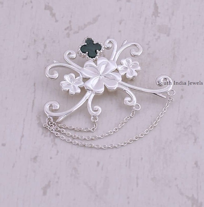 Leaf Clover Design Brooch