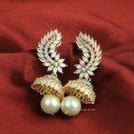 Pearl Design Gold Jhumkas