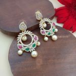 Pretty CZ Stone Chandbali Earrings (3)