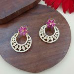 Pretty Floral Design Chandbali Earrings (3)