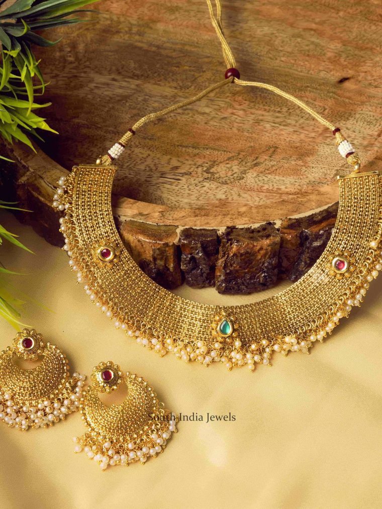 Stunning Gold Plated Choker Set