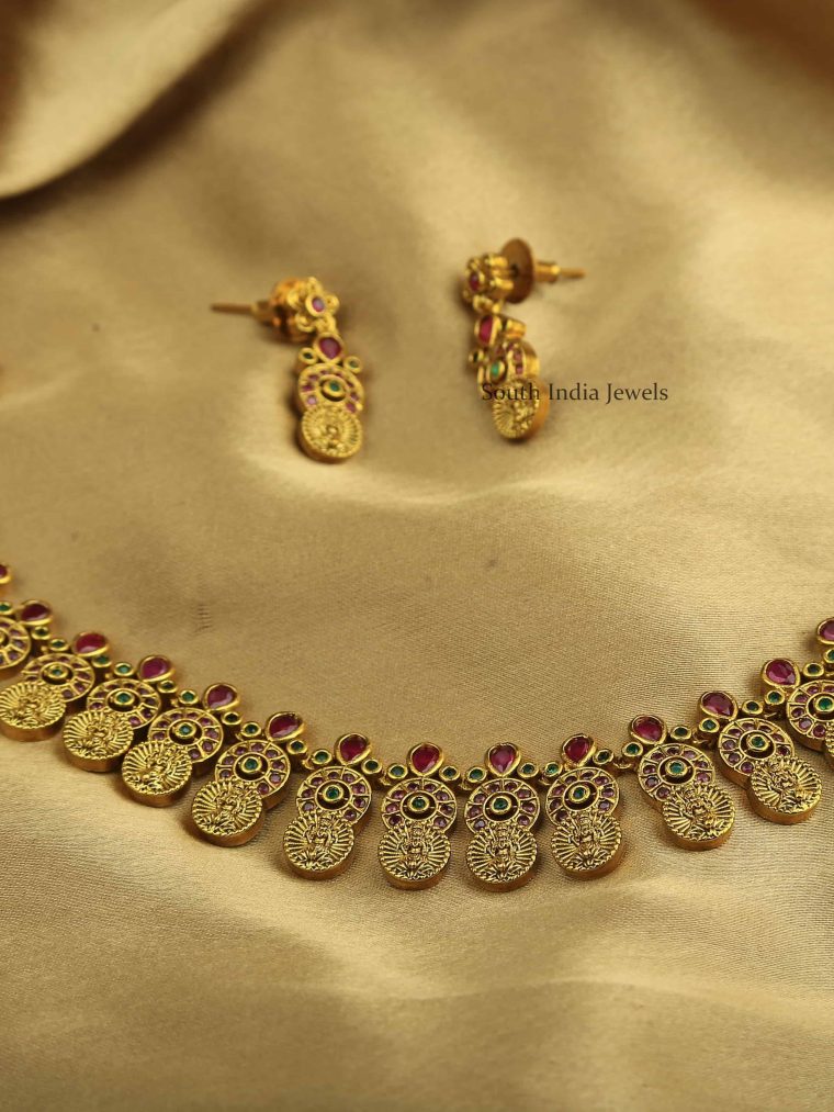 Stunning Lakshmi Coin Design Necklace