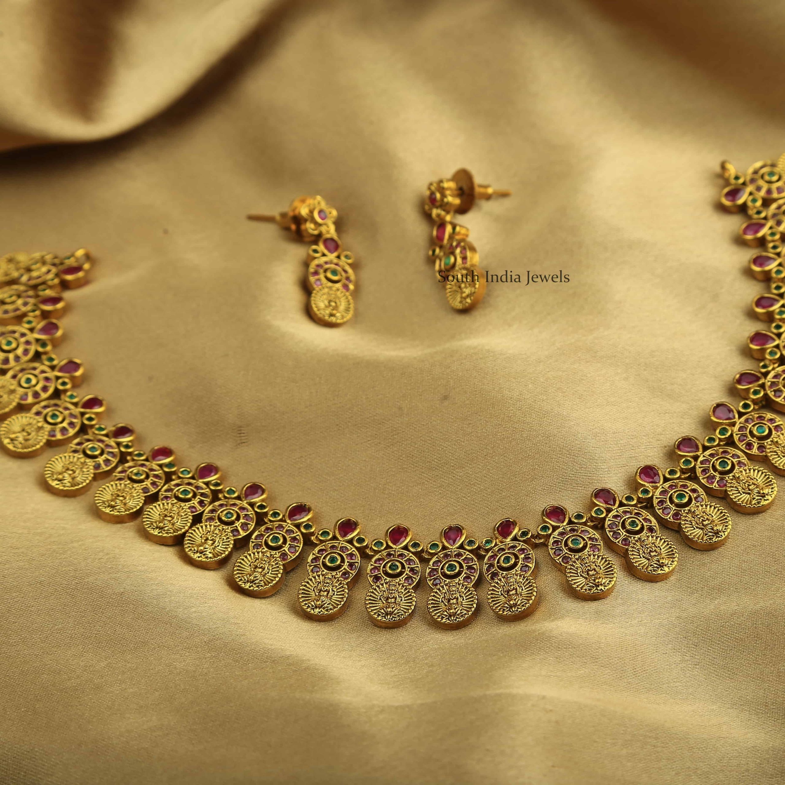 Stunning Lakshmi Coin Design Necklace