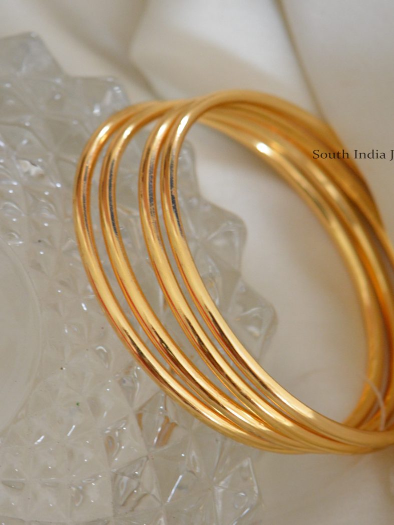 Stunning Plain Gold Bangles