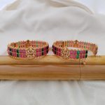 Traditional Kemp Lakshmi Bangle Set (2)