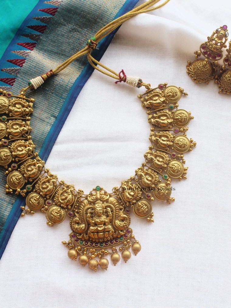 Traditional Lakshmi Temple Coin Necklace