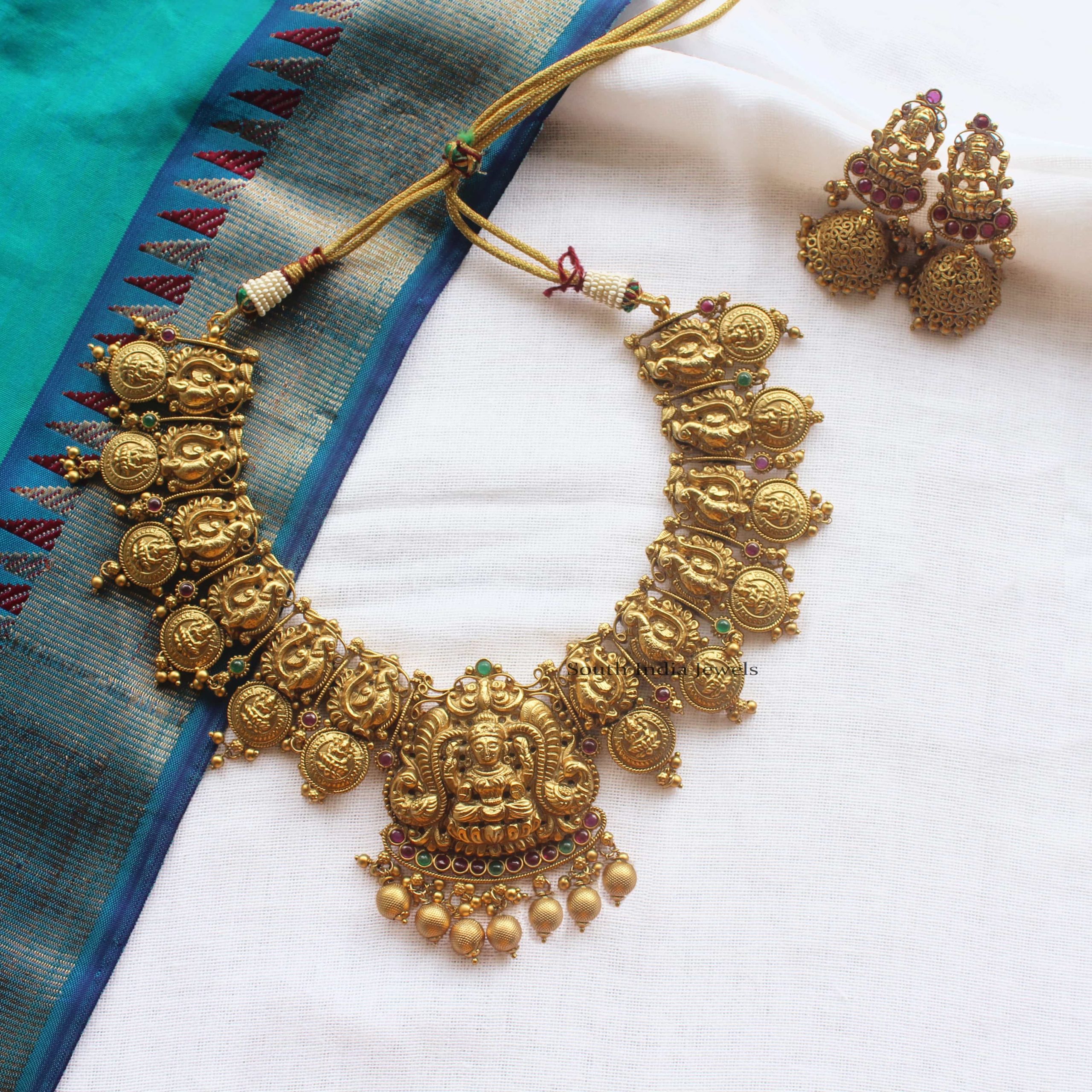 Traditional Lakshmi Temple Coin Necklace