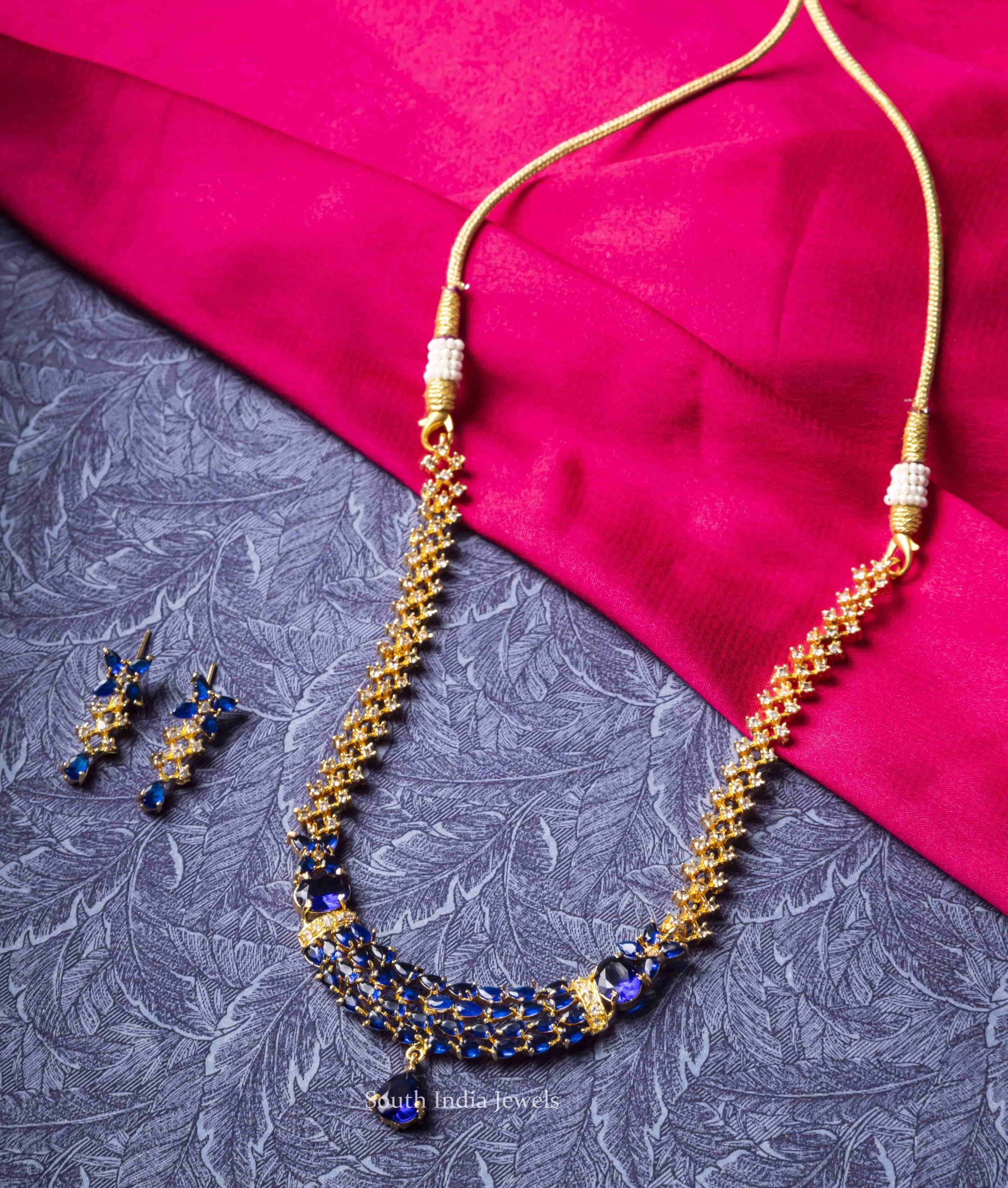 Unique Blue Stones Necklace
