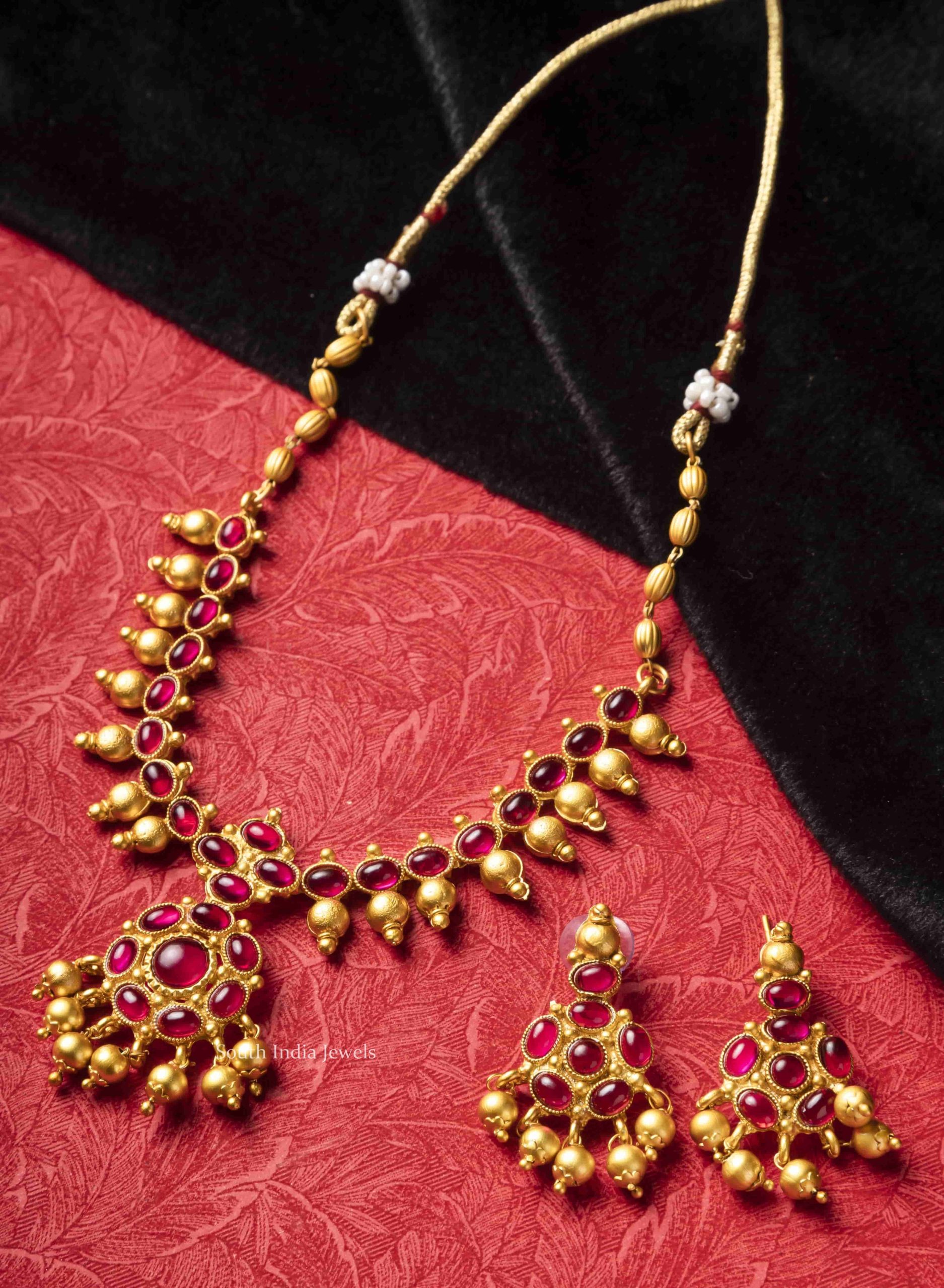 Unique Pink Kemp Stone Necklace