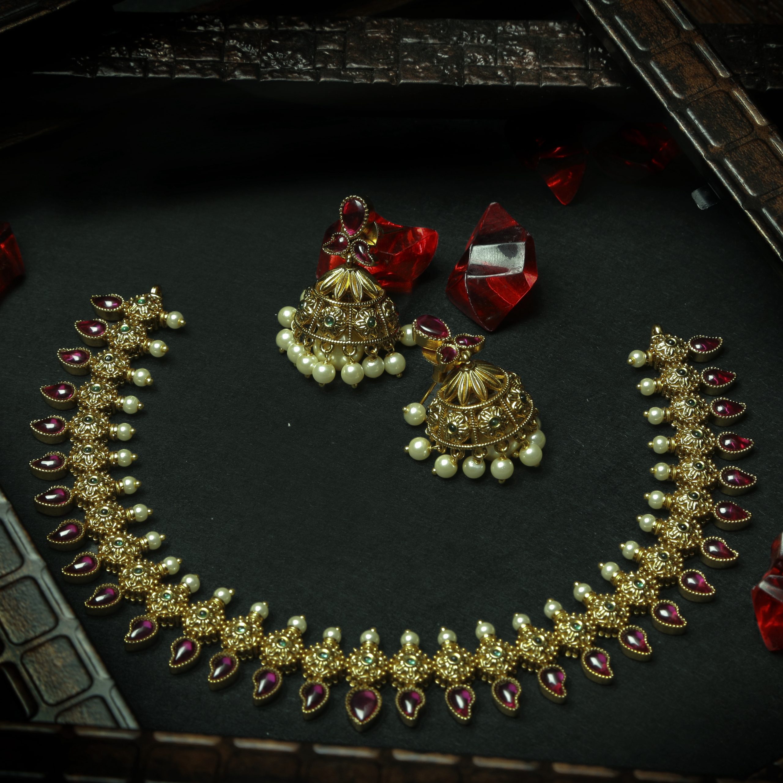 Unique Upasruti Circle Drop Necklace