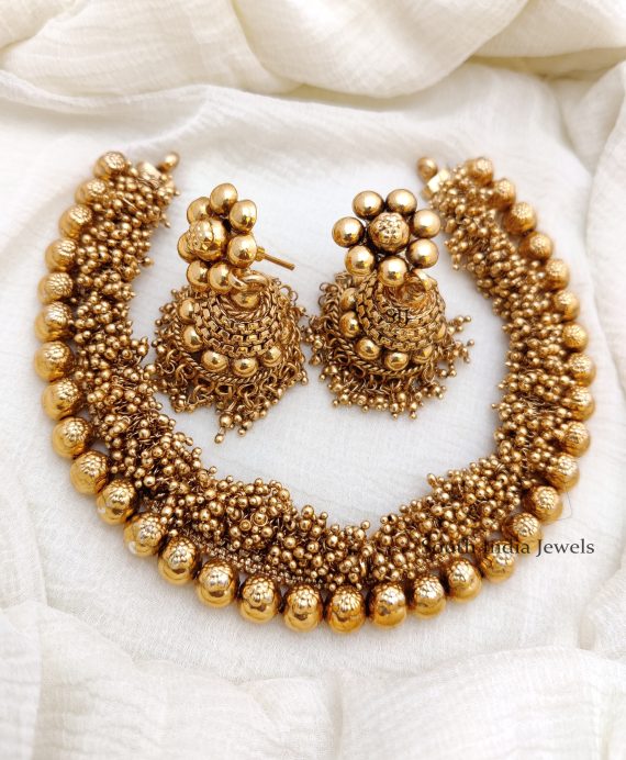 Amazing Antique Gold Bead Necklace