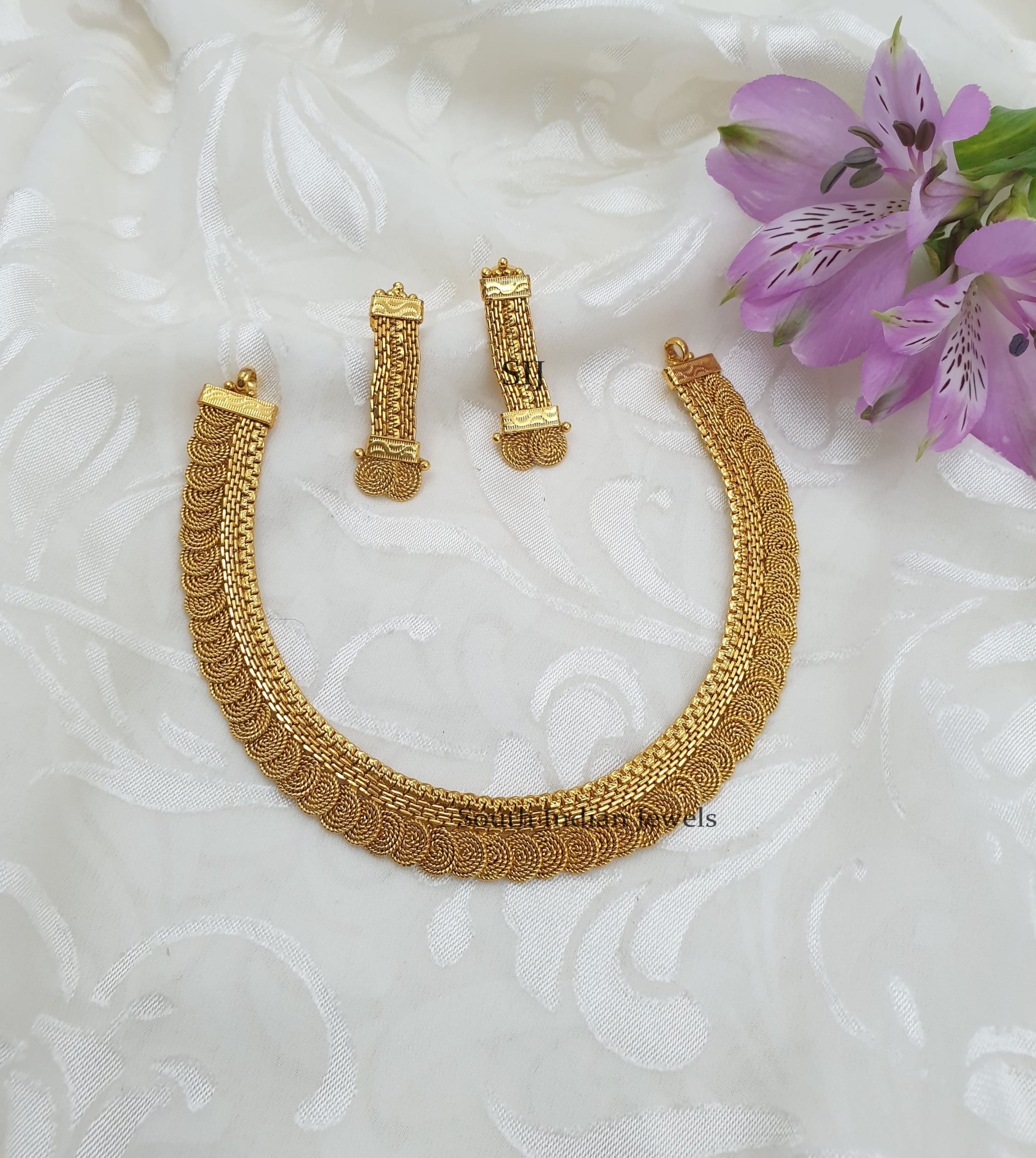 Antique Designer Gold Finish Necklace