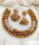 Antique Gold Pearl Necklace