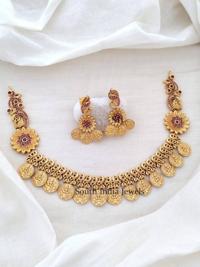 Antique Lakshmi Coin Design Necklace