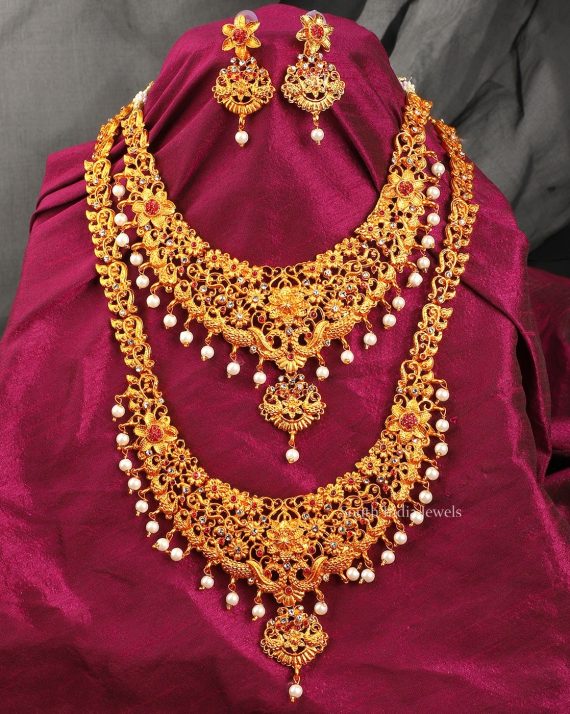 Elegant Combo Temple Jewellery Set
