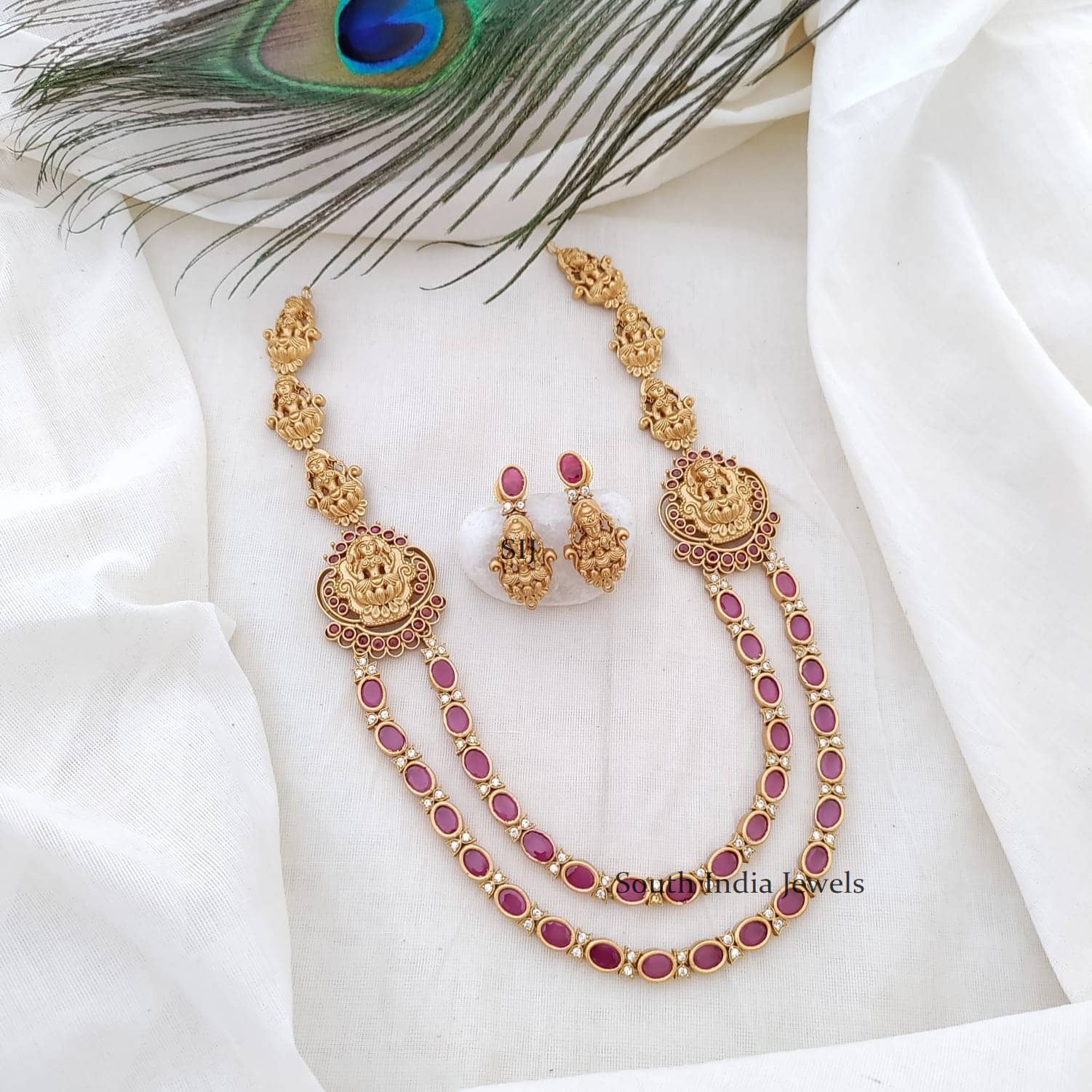 Elegant Two Layer Lakshmi Necklace
