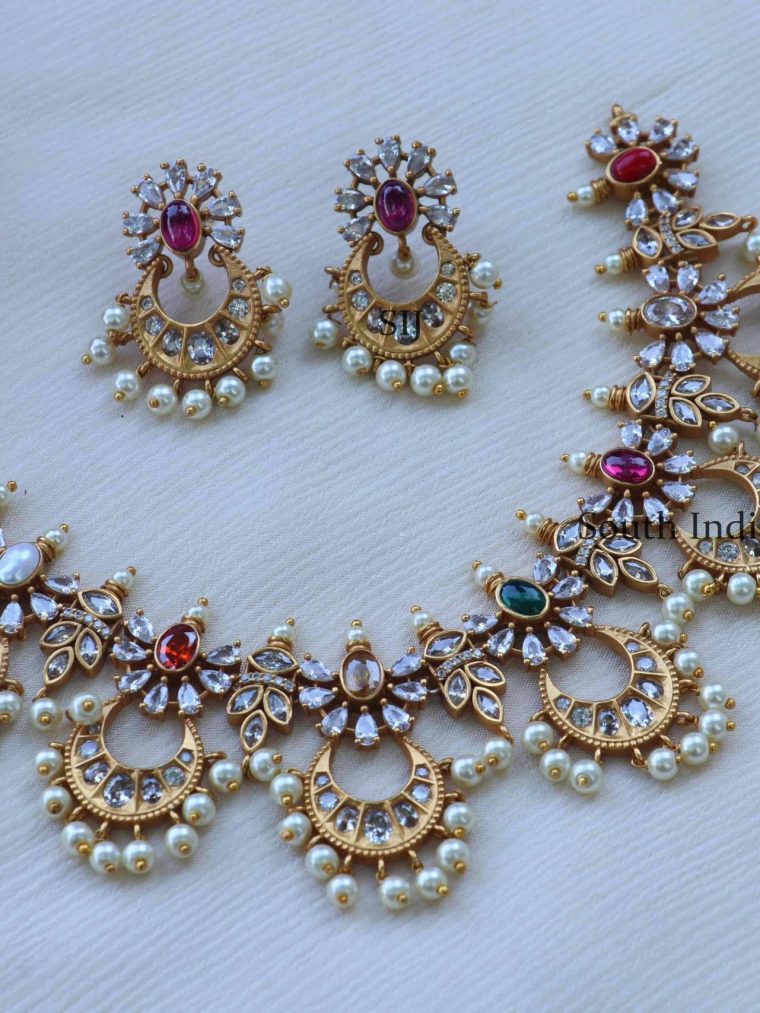 Floral Design Chandbali Necklace