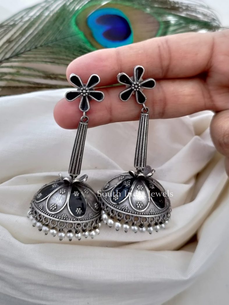 German Silver Dangling Jhumkas