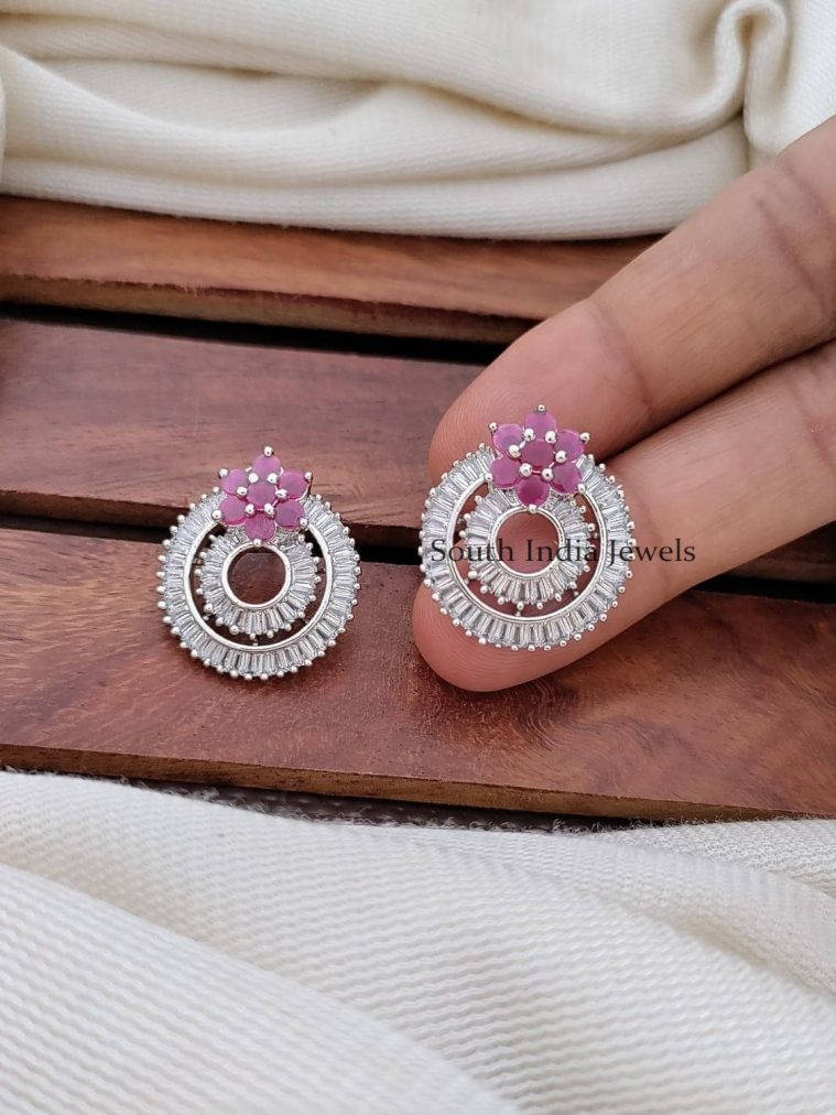 Gorgeous CZ Stone Bali Earrings