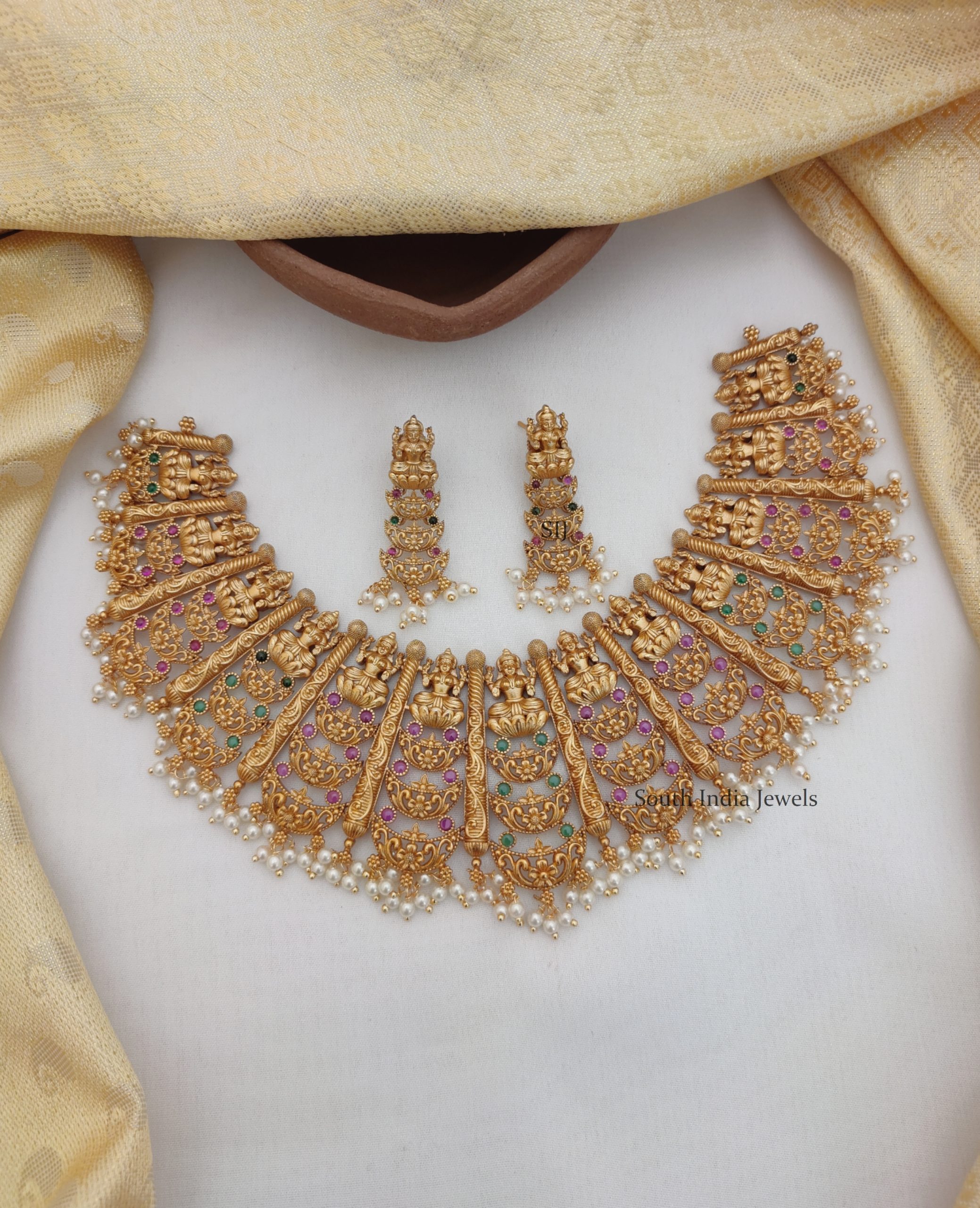 High Neck Lakshmi Bridal Necklace