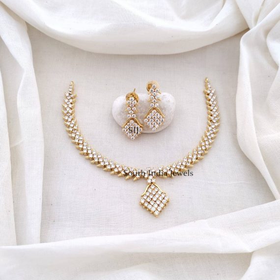 Marvelous Real Diamond CZ Stones Necklace