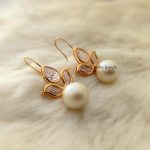 Pearl Drop Gold Plated Hoop Earrings (7)