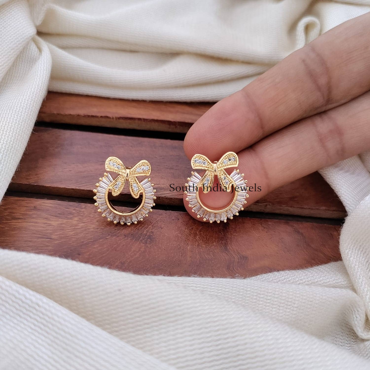 Buy Traditional Gold Design Ring Type Big Size Bali Earrings for Women
