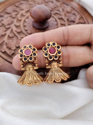 Pretty Floral Design Jhumkas (3)