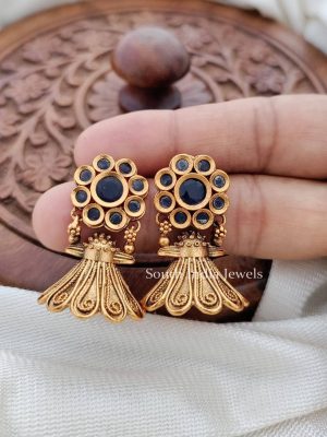 Pretty Floral Design Jhumkas