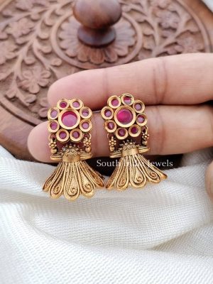 Pretty Floral Design Jhumkas (4)