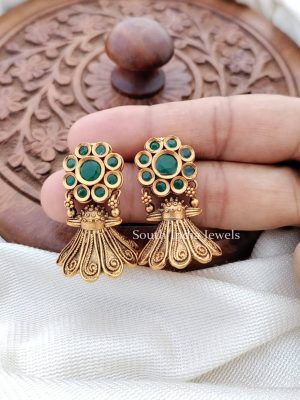 Pretty Floral Design Jhumkas (5)