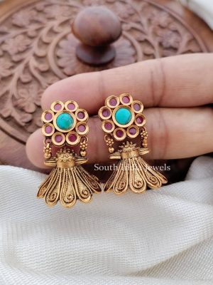 Pretty Floral Design Jhumkas (6)