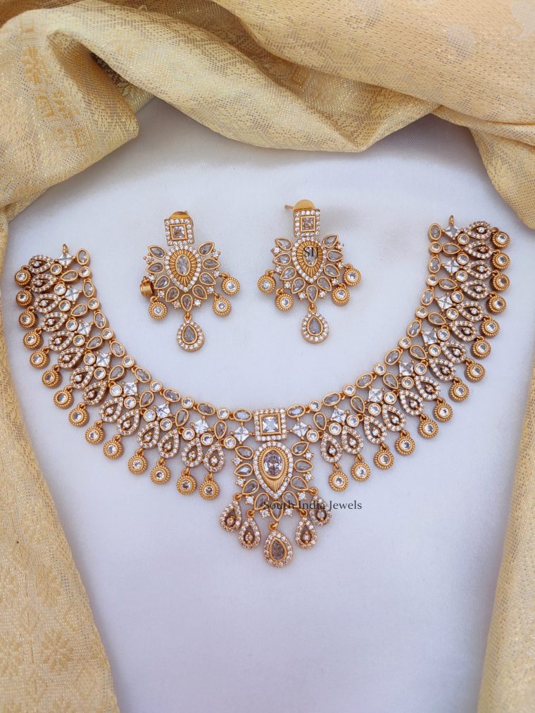 Royal Diamond Alike AD Necklace