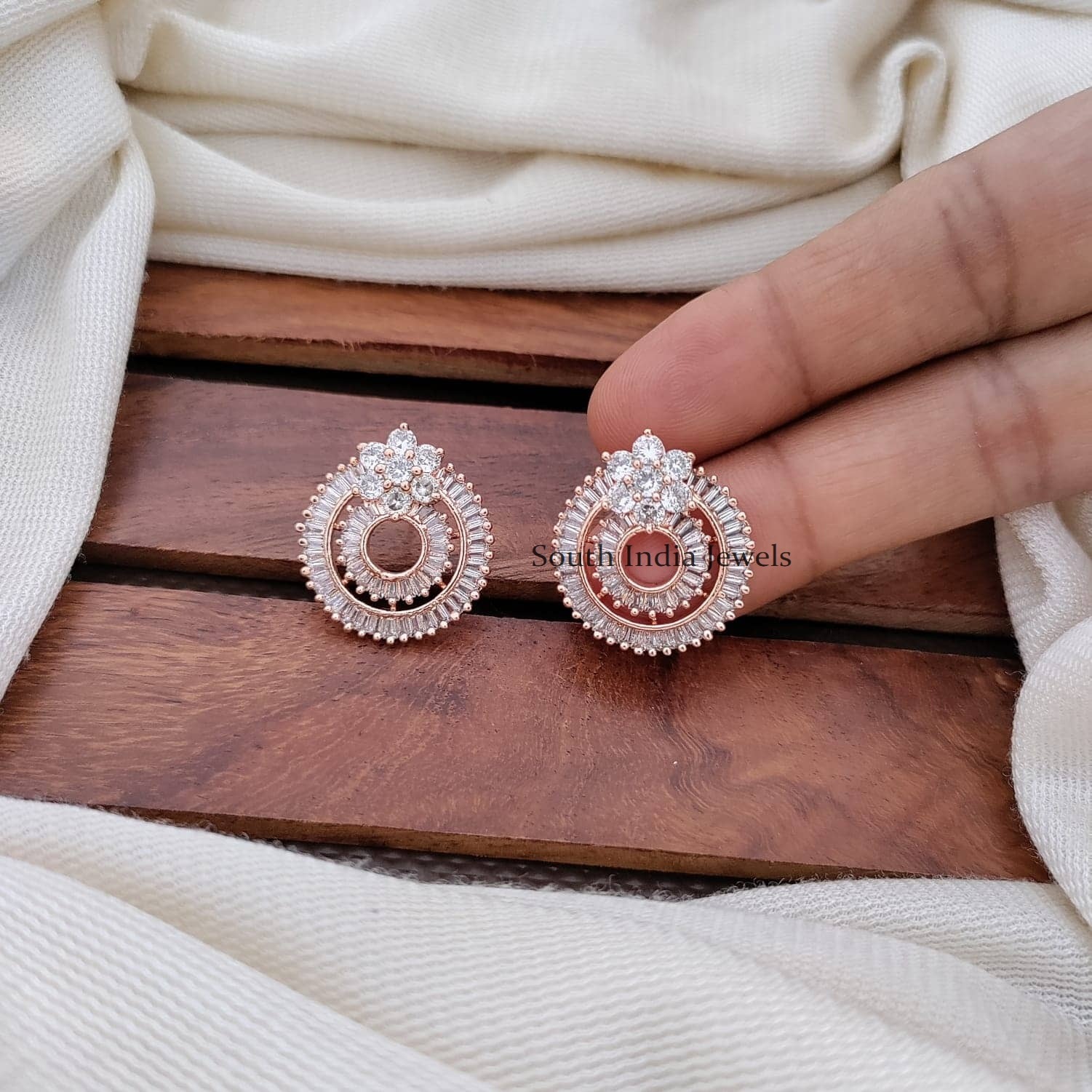Stunning CZ Stone Bali Earrings