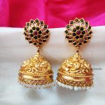 Gold Plated Multi Stone Jhumkas