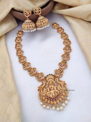 Stunning Peacock Lakshmi Necklace
