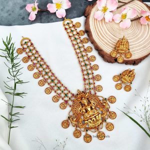 Traditional Light Weight Lakshmi Coin Necklace - South India Jewels