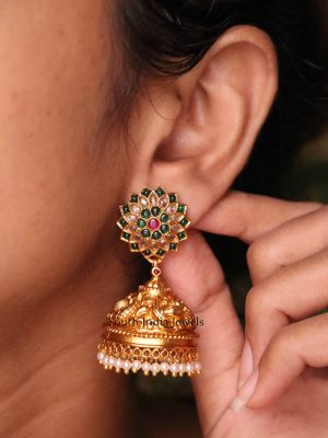 Traditional Pearl Hanging Jhumkas (2)