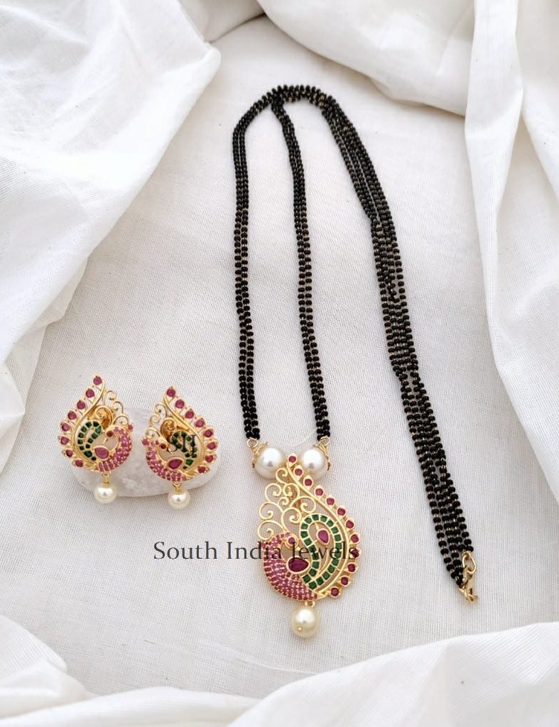 Trendy Peacock Pendant Mangal Sutra