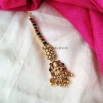 Unique Golden Beads Lakshmi Maang Tikka