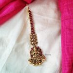 Unique Golden Beads Lakshmi Maang Tikka